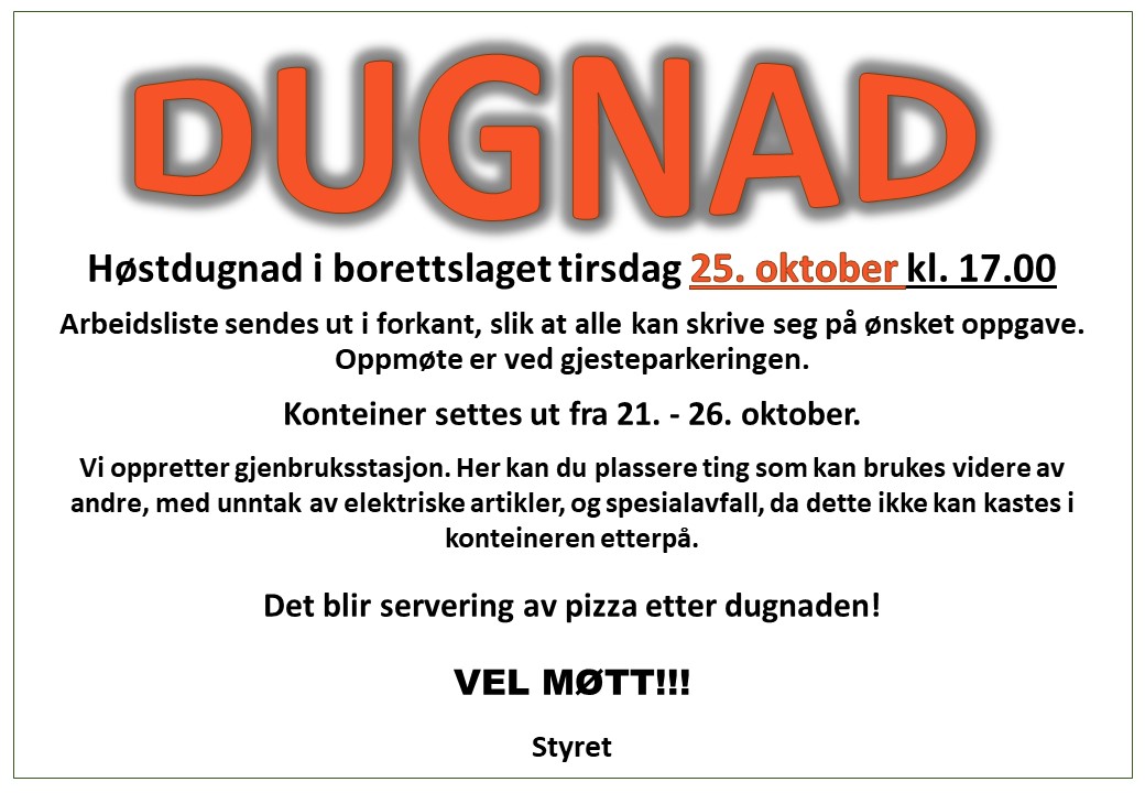 Dugnad høst 2022